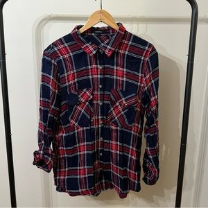 L Navy/Red Plaid Ambiance Flannel